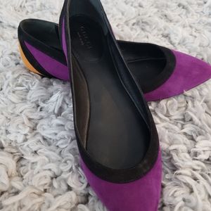 Gucci Colour Block Suede Flats